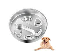 22 cm Antischlingnapf Perros Acero Inoxidable, Antideslizante, Antiasfixia, Recipiente para Alimentos para Animales de Acero Inoxidable, Cuenco para Perros de Metal para Todas las Razas Perros (Huesos