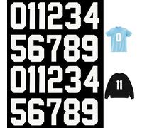 22 hojas de números de planchado 20 cm 0 a 9 números para planchar grandes blancos transferencia de calor números perchas impermeables números pegatinas letras para planchar para camisetas deportivas