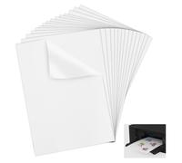 22 hojas de papel adhesivo de vinilo imprimible A4, etiquetas de vinilo blanco autoadhesivas, impermeables, para impresoras de inyección de tinta y láser