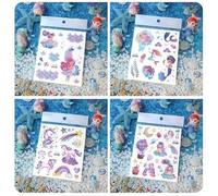 22 Juegos De Pegatinas De Tatuajes Con Purpurina, Que Incluyen Patrones De Sirenas Y Caballos De Ensueño, Diseño Impermeable Y Duradero, Regalos Para Fiestas De Cumpleaños.