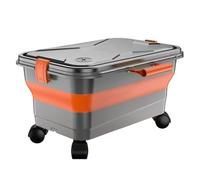 22 l Car Wash Water Tank, plegable Rolling Water Container, Heavy Duty Outdoor Carrier, organizador portátil con ruedas de 360 °, para jardinería, familia, exteriores, yardas, limpiador, jardín