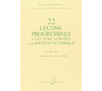 22 lecons progressives de lecture de notes et de solfege vol. 3b
