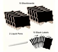 22 Mini Pizarras de Tiza - Perfectas para , , Bailes, Fiestas, Festivales y Más - Números de Mesa de Pizarra de Madera con Caballetes de Soporte, Ideales para Decoración del Hogar