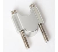22 Mm 7/8" 28 Mm 11/8" Abrazadera Universal para Manillar Motocicleta Risers Abrazadera(Silver,22mm)