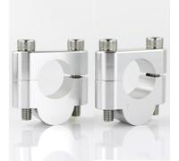 22 mm 7/8 "Montaje en la Abrazadera del Elevador del manejo Compatible con YZ125 YZ250 YZ250F YZ450F XT250 XT225 SR250 SR400 SR500 FMX 650 BT 1100 Motorcycles(Silver Riser 20mm)