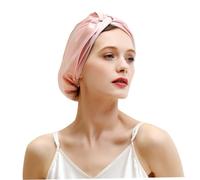 22 Momme Mulberry Silk Sleep Cap for Women Hair Care, Natural Silk Night Bonnet with Elastic Stay On Head (1Pc, Light Plum)