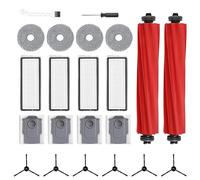 22 para el Robot Aspirador Roborock Qrevo Pro/Qrevo S, 2 Cepillos Principales, 4 Bolsas para el Polvo, 4 Paños de Limpieza, 4 Filtros, 6 Cepillos Laterales, 1 Cepillo de Limpieza, 1 Destornillador