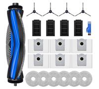 22 Piezas Accesorios Compatible con Ecovacs Deebot T50 PRO Omni/T50 Omni/T50/T50 PRO Aspiradora Repuesto Kit 1 Cepillos Principal, 4 Cepillos Laterales, 4 Filtros, 6 Bolsas de polvo, 6 Paños Mopa