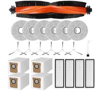 22 Piezas de Accesorios para aspiradora Robot Xiaomi X20+/X10+ Plus: 1 Cepillo Principal, 6 mopas, 4 Bolsas para Polvo, 6 cepillos Laterales, 4 filtros HEPA y 1 Accesorio de Limpieza