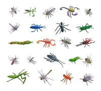 22 piezas de insectos simulados, modelos de insectos, educación temprana, conciencia animal, juguetes de plástico para insectos, modelos 3D, adecuados para decoración de fiestas, conciencia de