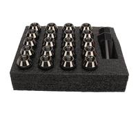 22 piezas de tuercas de perno cónicas con llave de mango, juego de tuercas de seguridad de acero aleado forjado para ; tuercas de rueda (M12x1.25)