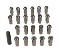 22 piezas de tuercas de perno cónicas con llave de mango, juego de tuercas de seguridad de acero aleado forjado para ; tuercas de rueda (M12x1.5)