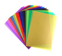 22 Piezas Filtros de Colores Transparentes Filtro Luz de Gel Gelatina Corrección de Color Láminas para Luces Fotográfico Iluminación LED Flash Cámara Foco Vídeo 29.7 * 21cm Fiesta Decoración DIY