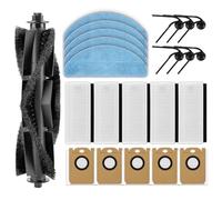 (22 Piezas) L8000 Plus Piezas de Repuesto para el Robot Aspirador Tikom L8000 Plus, 1 Cepillo Giratorio, 6 Cepillos Laterales, 5 Filtros, 5 Bolsas para el Polvo, 5 Paños de Fregado, Kit de Accesorios