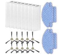 (22 Piezas) M210 Accesorios Compatible con Lefant M210B, M213S, M210S, M210, M213, OKP Life K2, K3, K3A, K4, K5, 8 Filtros HEPA, 10 Cepillos Laterales, 4 Almohadillas para Mopa, Piezas de Repuesto