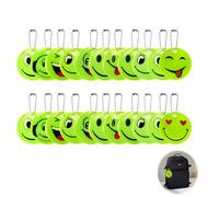 22 piezas reflectores colgantes niños sonriente, reflectores de seguridad para niños, reflector de seguridad, colgante bonito emoticono luminoso, llavero para niños y adultos, ciclismo nocturno