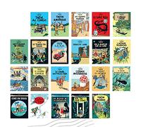 22 Postales de las portadas de los álbumes de las Aventuras de Tintín (Francés)