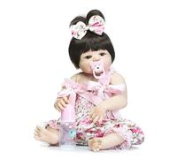 22 Pulgadas 57 cm Reborn Baby Dolls Girl Soft Silicone Real Life Dolls Hecho a Mano Recién Nacido Reborn Bebés Niño y niña Juguetes Niño pequeño Regalos para Dormir