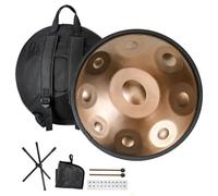 22 Pulgadas Handpan Drum, Tambor De Lengua De Acero, Percusión De Tambor Handpan En Re Menor, 432 Hz/440 Hz Instrumentos De Percusión Para Adultos Y Principiantes(A-432Hz,10Notes)