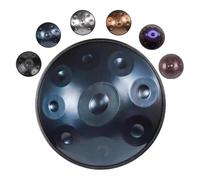 22 Pulgadas Handpan Drums Sets, 432 Hz/440 Hz, 9/10/12 Notas, Instrumento De Percusión En Re Menor, Handpan Para Adultos Tambores De Acero Con Soporte, Bolsa Y Mazos(Blue,432HZ/12Note)