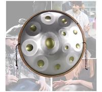 22 Pulgadas Handpan Instrumento De Acero En Re Menor Hand Drum Con Mochila Para Interpretación Profesional, Handpan Instrumento De Acero De 440 Hz Para Adultos, Percusión Handpan(Golden eye,12 Notes (