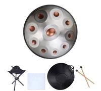 22 Pulgadas Percusión De Tambor Handpan, Steel Hand Drums En Re Menor, Harmonic Handpan Drum, Hand Pan Drums Sets, Para Meditación, Yoga Y Sanación Sonora(440HZ,10 notes)