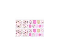 22 puntas/hoja de calcomanías para uñas de los pies, herramienta de arte