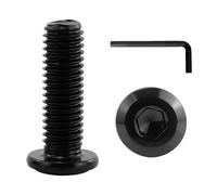 22 tornillos de cabeza plana M8 x 25, tornillos de cabeza plana, tornillos cabeza hexagonal interior, con 1 llave hexagonal 5 mm, negro, para modelismo, decoración del hogar, mantenimiento rutinario