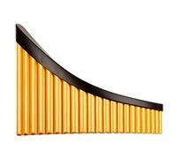 22 Tubos G Key Pan Flauta ABS Plástico Pan Pipes Golden PanPipes Instrumentos Musicales De Viento De Madera Tradicionales Chinos (Color : Left hand)