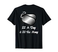 22 Un día es 22 Demasiados veteranos Concientización sobre el suicidio TEPT Camiseta