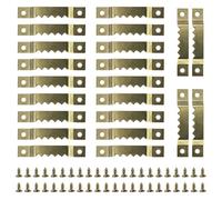 22 unidades de colgadores de cuadros con 44 tornillos, colgador de imagen con dientes de sierra, ganchos para marcos de fotos, ganchos estables para marcos de madera, ganchos para cuadros