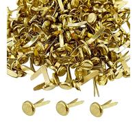 220 agujas de hoja de máquina de Notas，pin de apertura, sello de papel metálico, mini aguja de 8,17 mm, clavos de cabeza redonda dorada, para libro de recortes, papel impreso a mano
