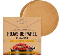 [220 Forros] Papel de Horno Pergamino de 20 cm | Hojas Precortadas con Revestimiento de Silicona y Sin Blanquear - Papel Air Fryer - No Se Enrollan ni Queman - No Tóxicos de Baker's Signature