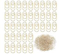 220 Pcs Clips de Papel Dorados, Heart-Shaped Office Paper Clips, Dorados Metal Office Supplies