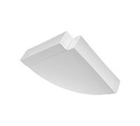 220 x 55 mm / 22 x 5,5 cm Codo de conducto rectangular horizontal para conexión de tuberías, ángulo: 90°, sistema de ventilación, calefacción, refrigeración, elemento de ventilación para espacios