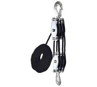 2200 Lbs Heavy Duty Pulley, 50ft Rope Hoist for Garage, Hunting Pulley Rope System, Warehouse Block and Tackle, Construction Rope Hoist Pulley, Portable Rope and Pulley System