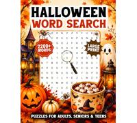 2200+ Word Search For Adults Large Print: A Spooky Holiday Themed Word Find Puzzles Books For Seniors, Fun Halloween Gifts For Men, Women, Teens & Girls