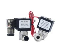 220V 1/4" Normally Close 2-Way Stainless Steel SS304 Water Solenoid Valve With FKM Seal DC 12/24V 2.5mm 10Bar For Gas Air Oil(TYPE1 With K34mm)