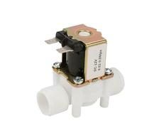 220V 12V 24V Plastic Solenoid Valve G3/8" Normally Closed Three-point External Thread Water Control Valve(12V)
