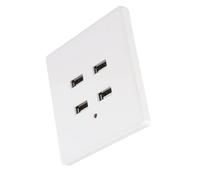 220v Blanco 4 Puertos USB Enchufe para iPhone iPad Android Samsung Tablet Power Bank