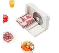 220v Cortadora de carne eléctrica plegable, cortadora de alimentos con grosor ajustable de 0 a 15 mm y diámetro de cuchilla de 17 cm para embutidos, salchichas, queso y pan.