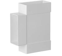 220x55mm Conector en T - Adaptador Canal Plano - Conducto Plástico Rectangular