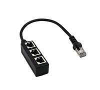 (224) Adaptador de cable divisor Ethernet RJ45 de 1 macho a 2/3 hembras para red LAN