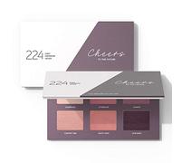 224 Cosmetics Paleta de sombras de ojos Cheers To The Future - natural, vegano , no testada en animals - feel good fórmula , sin parabeno y silicona - 6 tonos ciruela