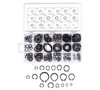 225pcs C Clip Circlip Snap Anillo Contabilidad Conjunto de hardware Conjunto de hardware para vehículo automotriz industrial Use acero de goma de acero negro de 6 mm a 32 mm
