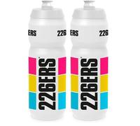 226ERS - Bidón Ciclismo, de Polipropileno y sin BPA, Hydrazero Ultraligero, con Tirador de Boquilla y Abertura Grande, Fácil de Limpiar, Testado, Multicolor, 1 x 750 ml (Paquete de 2)