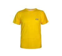 226ERS - Color Block Camiseta Manga Corta Amarilla Talla L, Ideal para Running y Trail Running, de Poliamida y Elastáno, Patrón Relaxed, Corte Lateral y Faldón Trasero, Camiseta Deportiva