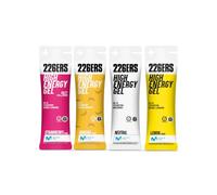 226ERS High Energy Gel Pack Aromas Naturales - Lote de 4 Geles Energéticos de 76g (Fresa, Banana, Limón y Neutro) - Con Ciclodextrina, Sin Aditivos Artificiales, Energía Sostenida para Larga Distancia