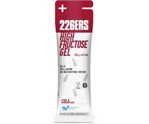 226ERS - High Fructose Gel, Gel Energético para Deportistas, con Maltodextrina y Fructosa, con 100 mg de Caféina, Vegano y Sin Gluten, Aporte Hidratos de Carbono, Sabor Cola, 1 Gel x 80 g