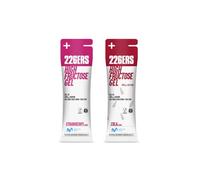 226ERS High Fructose Gel Pack Cafeína y Energía - Lote de 2 Geles Energéticos de 80g (Cereza con 100mg Cafeína y Fresa) - Alta Carga de Hidratos, Vegano, Sin Gluten, Especial Ciclismo y Triatlón